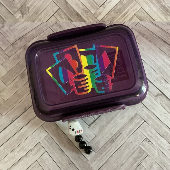 Pro Bicycle Perfect Poker Face Cards In Storage Box, Rainbow Decal  Lucky Charm - Picture 1 of 7